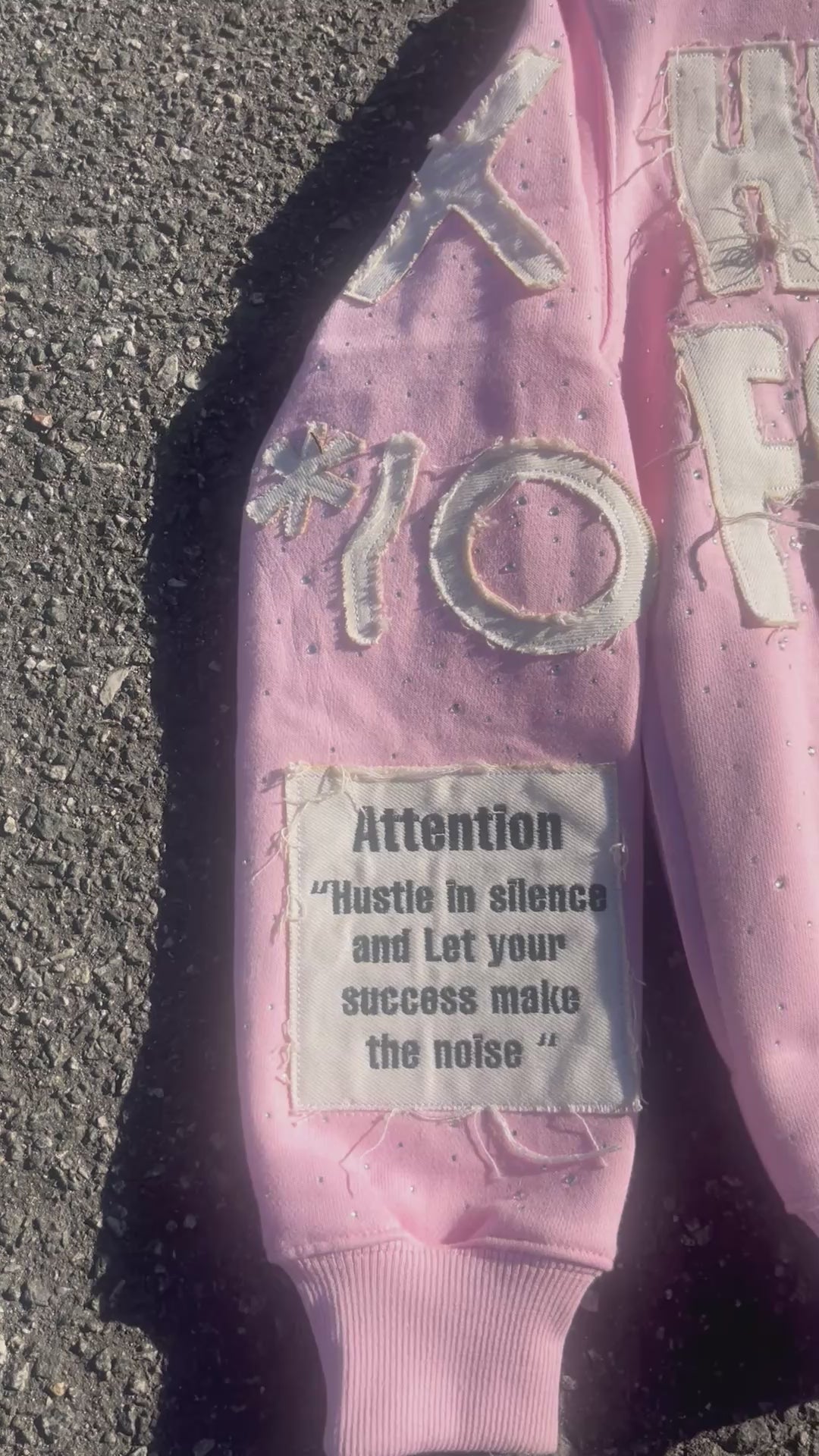 PINK “CHASE MONEY NOT PEOPLE “ ZIP-UP